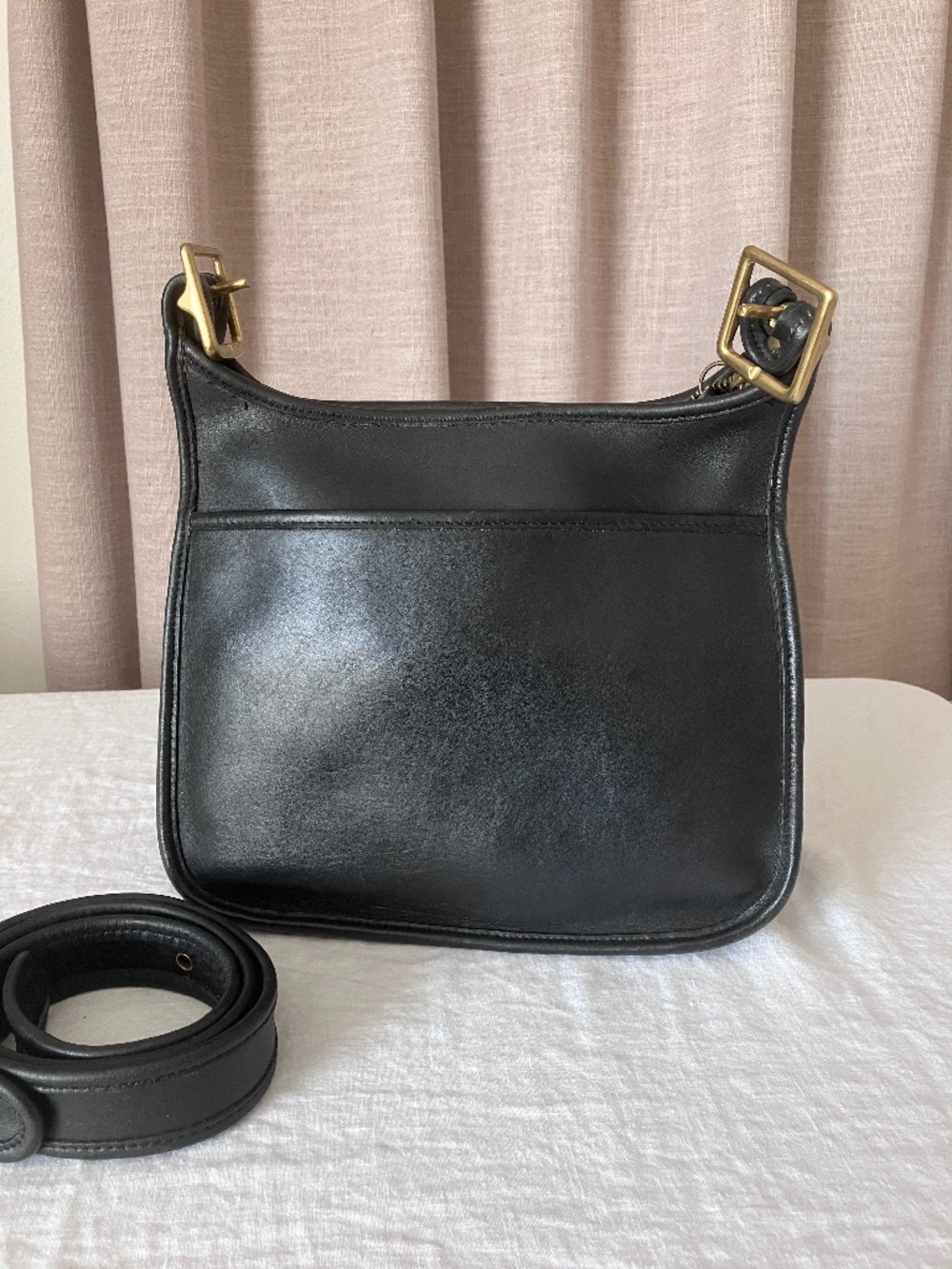 Vintage Coach 9966 Legacy Zip Black Leather Shoulder Crossbody Bag